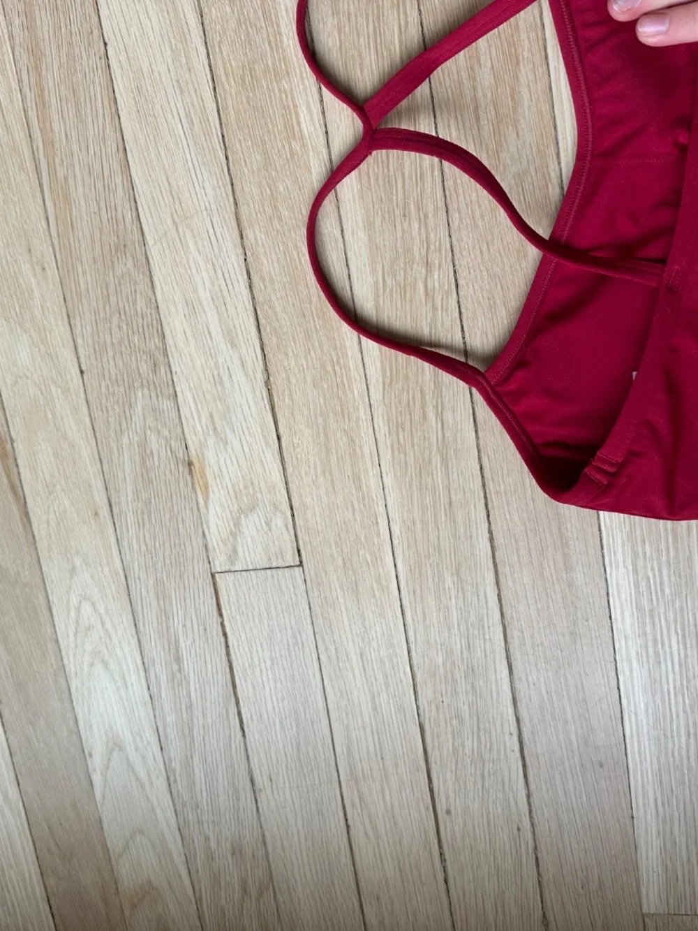 Red workout tank